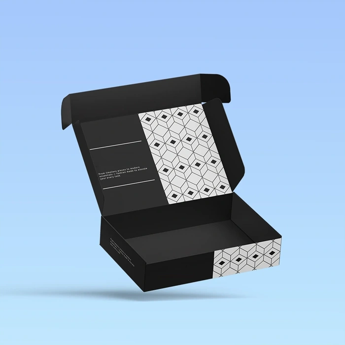 Custom Packaging Black Mailer Boxes